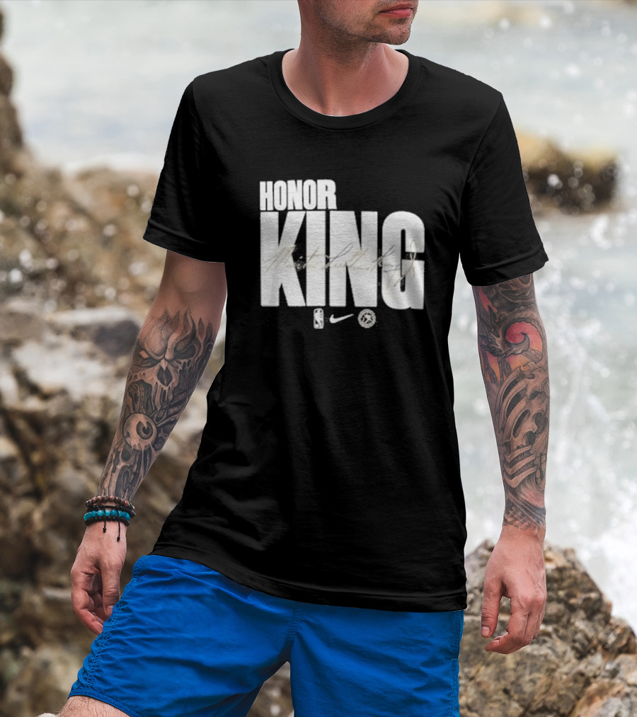 Anthony Edwards NBA Philadelphia 76ers Honor King Martin Luther King Jr Team Issued T-Shirt