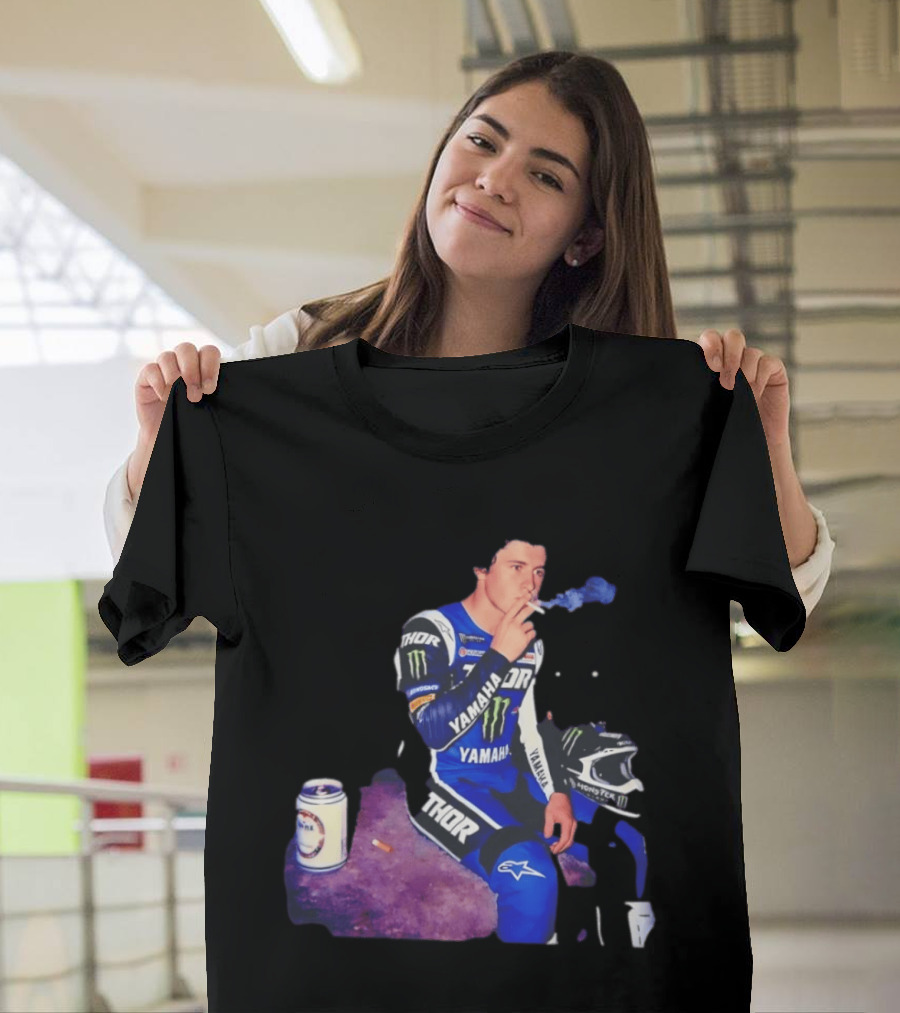 Haiden Deegan Yamaha Thor Monster Energy Smoking Image T-Shirt