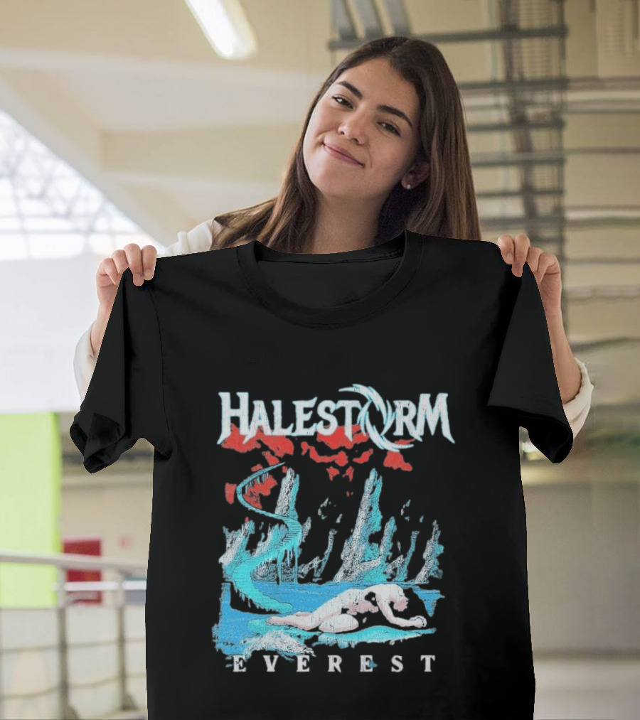 Halestorm Everest Distressed Surreal Mountain Landscape T-Shirt