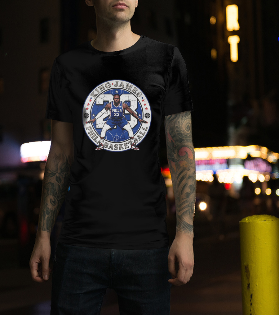 King James 23 Phila Basketball Philadelphia 76ers LeBron James T-Shirt
