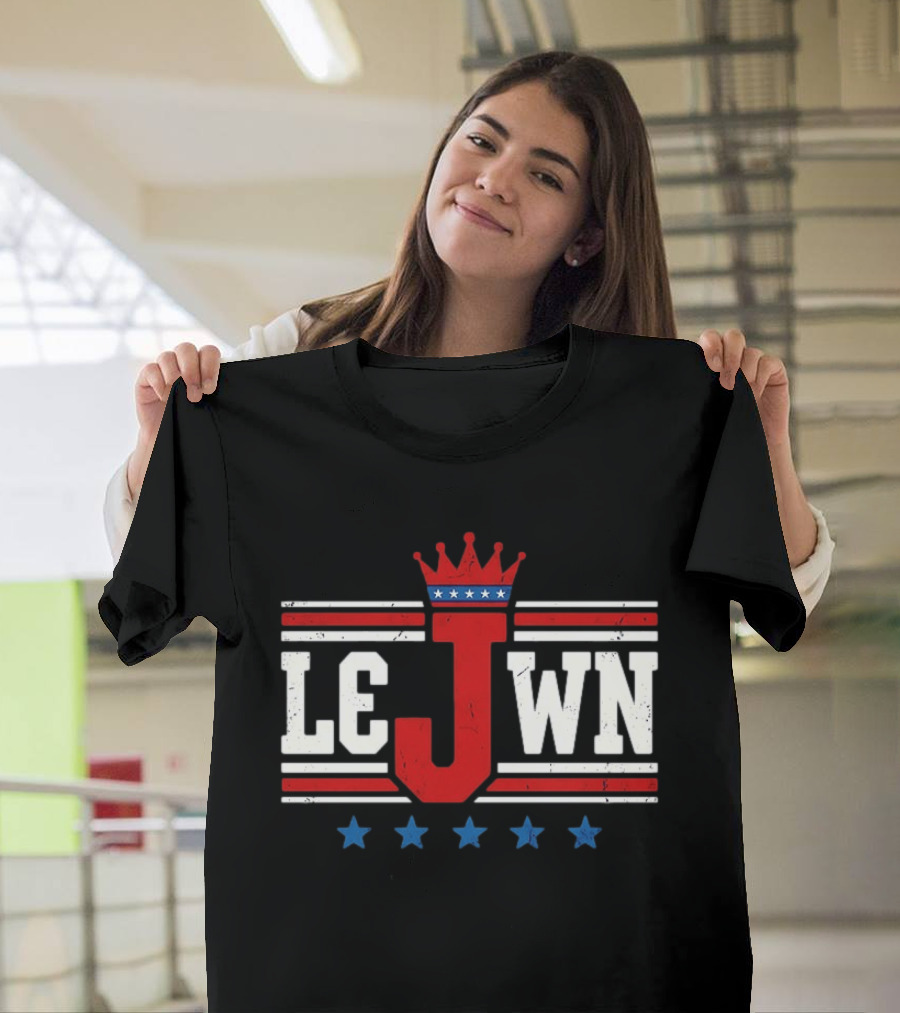 Philadelphia 76ers LeJWN NBA Crown Stars T-Shirt