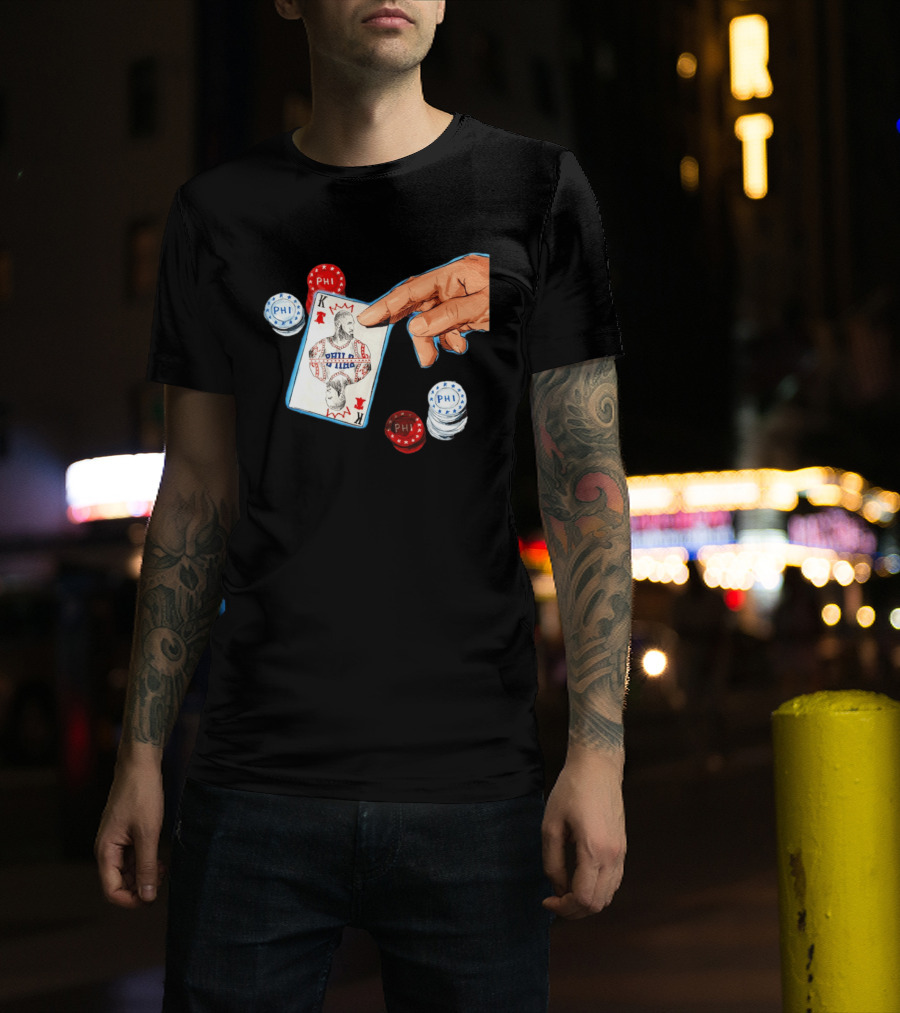 Philadelphia 76ers King Playing Card LeBron James The Last Hand T-Shirt