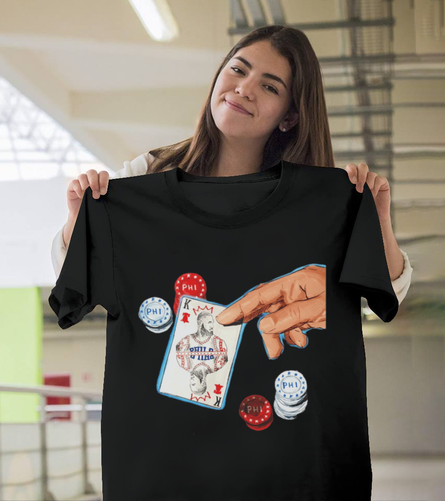 Philadelphia 76ers King Playing Card LeBron James The Last Hand T-Shirt