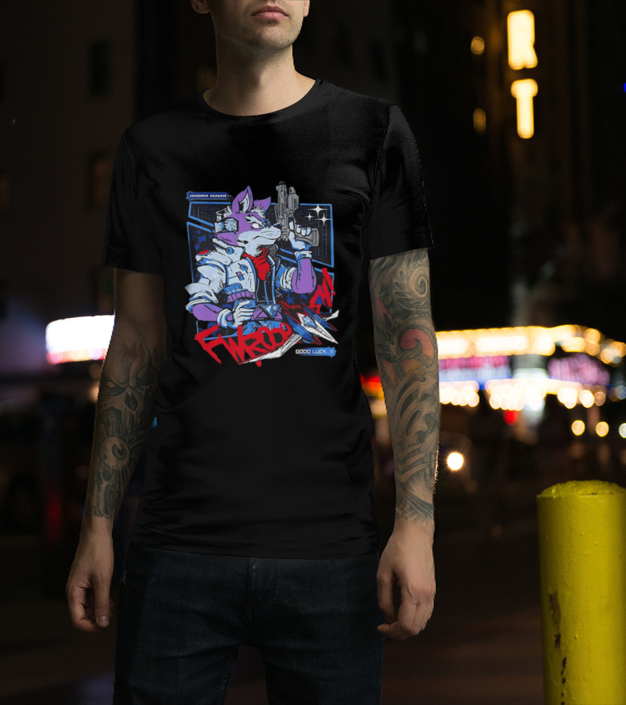 Incoming Message Fwooom Good Luck Star Fox Gaming T-Shirt