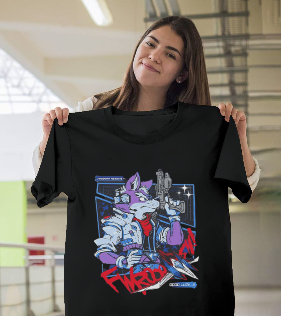 Incoming Message Fwooom Good Luck Star Fox Gaming T-Shirt