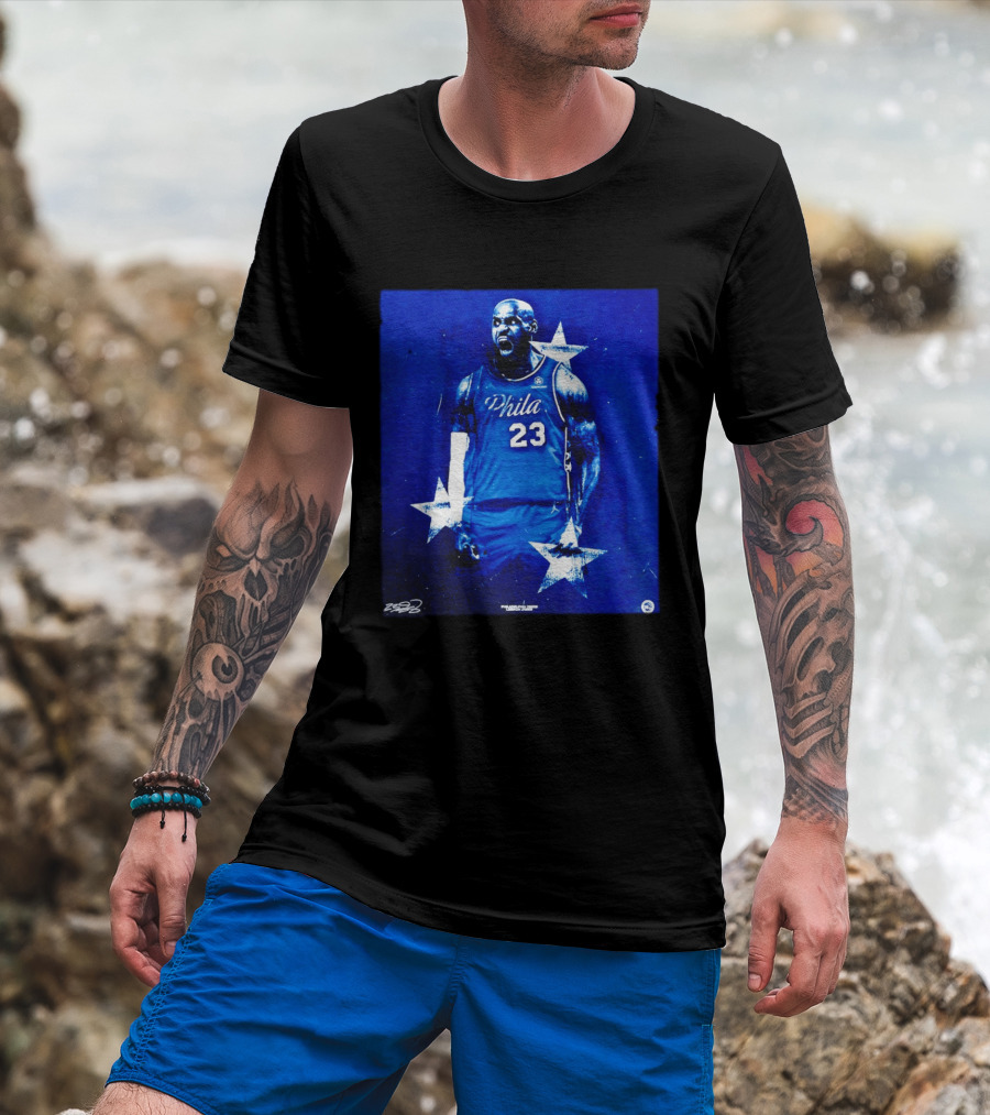 LeBron James Philadelphia 76ers Philly 23 Blue Stars T-Shirt