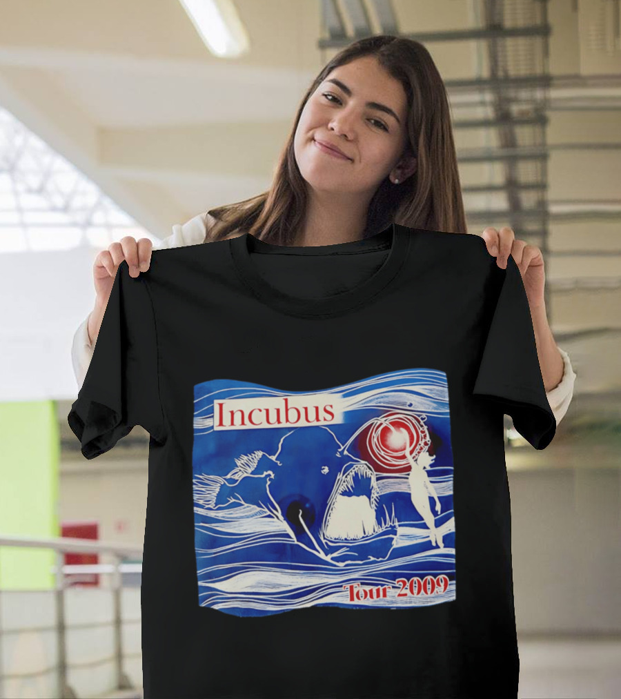 Incubus Tour 2009 Anglerfish Mermaid T-Shirt