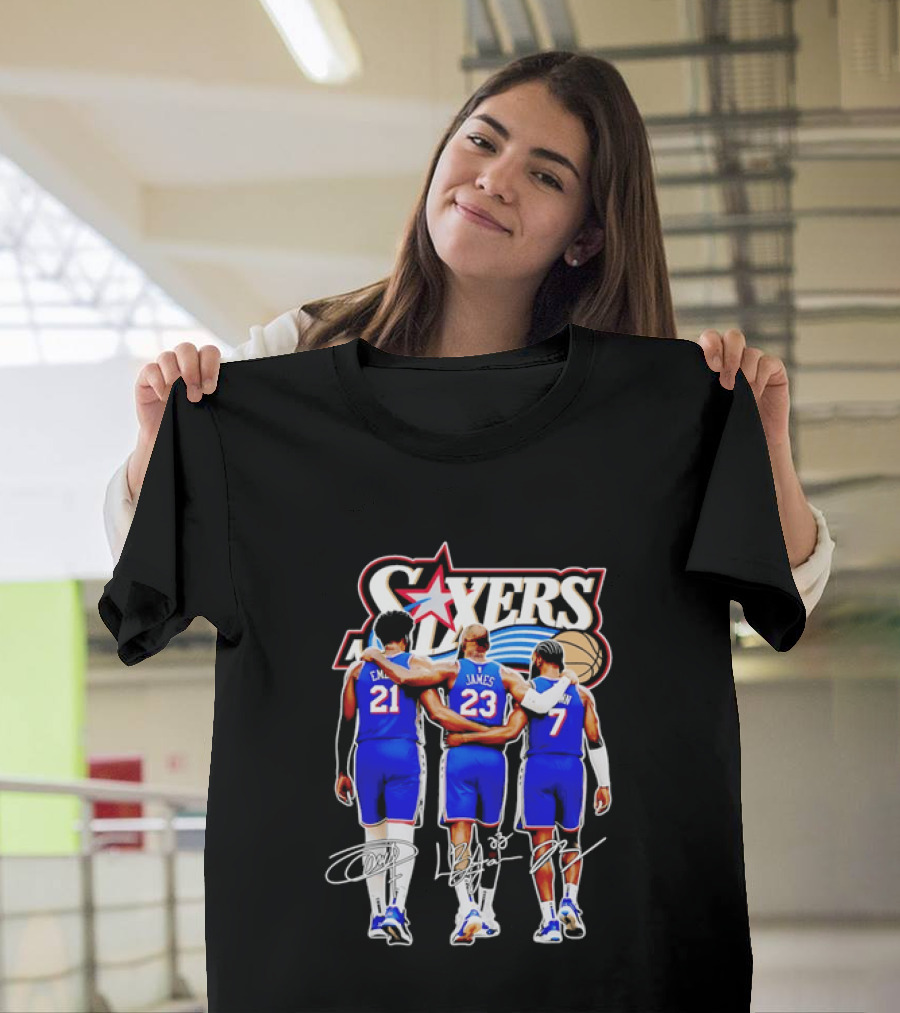 Philadelphia 76ers Embiid James Harden Back To Back Basketball Stars Sixers T-Shirt