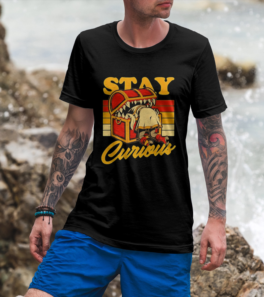 Stay Curious Mimic Dungeons And Dragons Role Playing Game T-Shirt