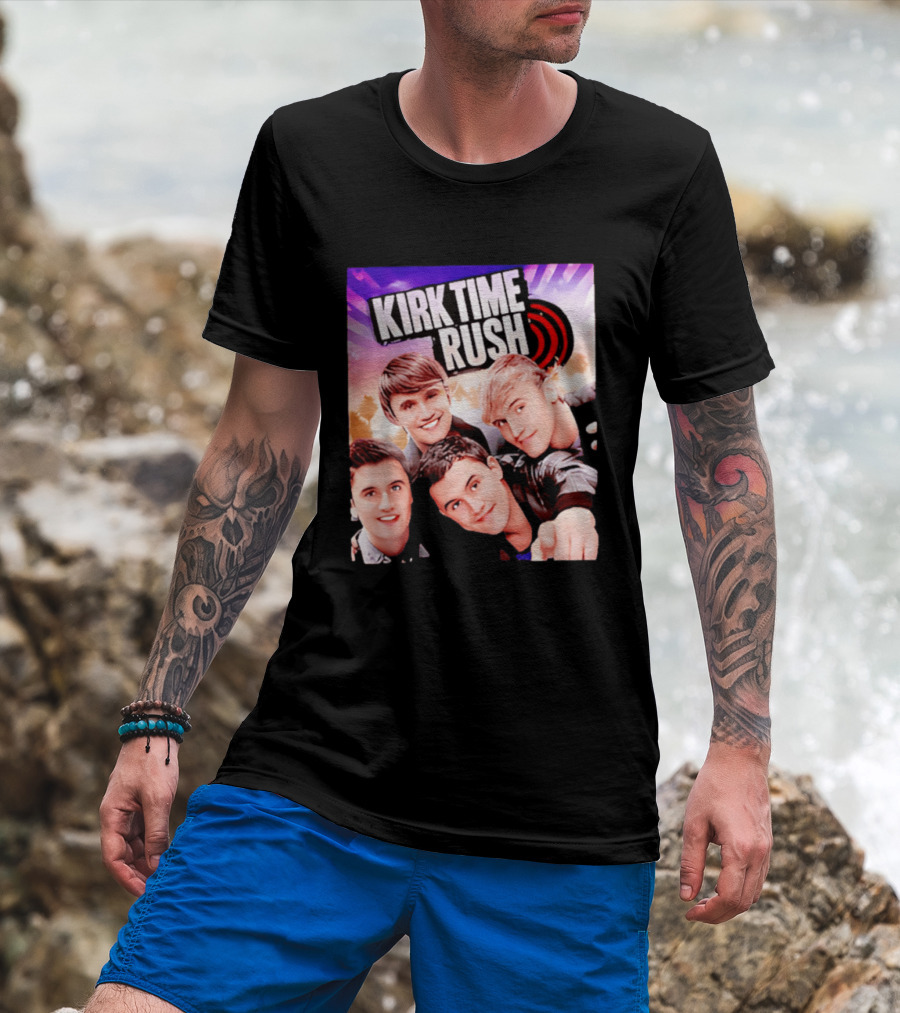 Kirk Time Rush Band Members With Palm Trees T-Shirt