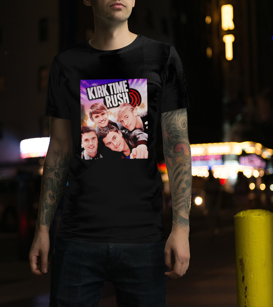 Kirk Time Rush Band Members With Palm Trees T-Shirt
