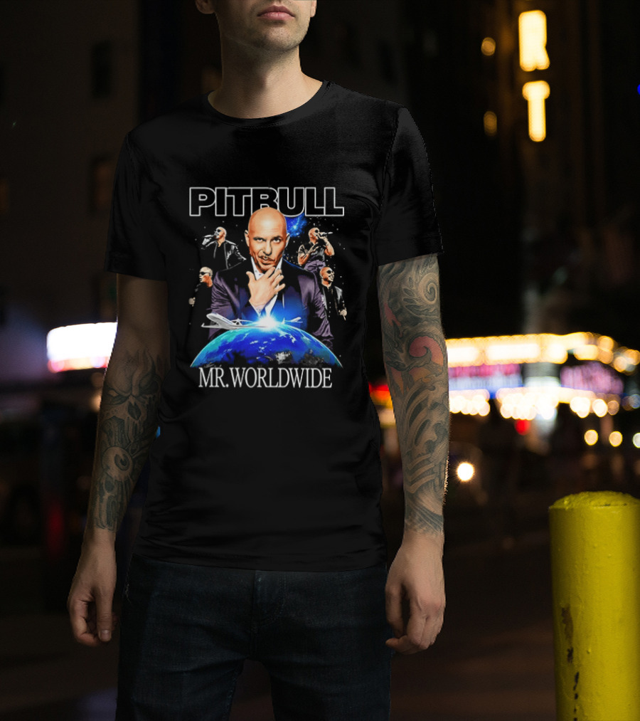 PITBULL Mr Worldwide Armando Christian Pérez Collage T-Shirt