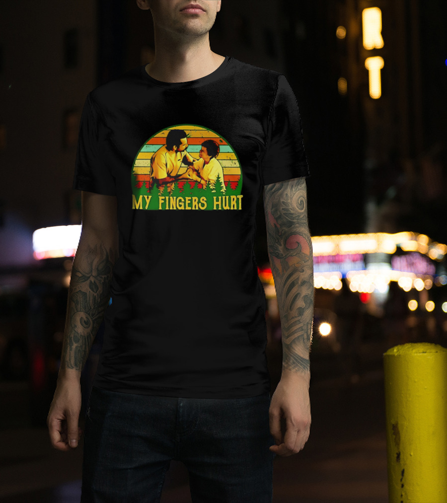 Happy Gilmore My Fingers Hurt Scene Vintage Style Adam Sandler T-Shirt