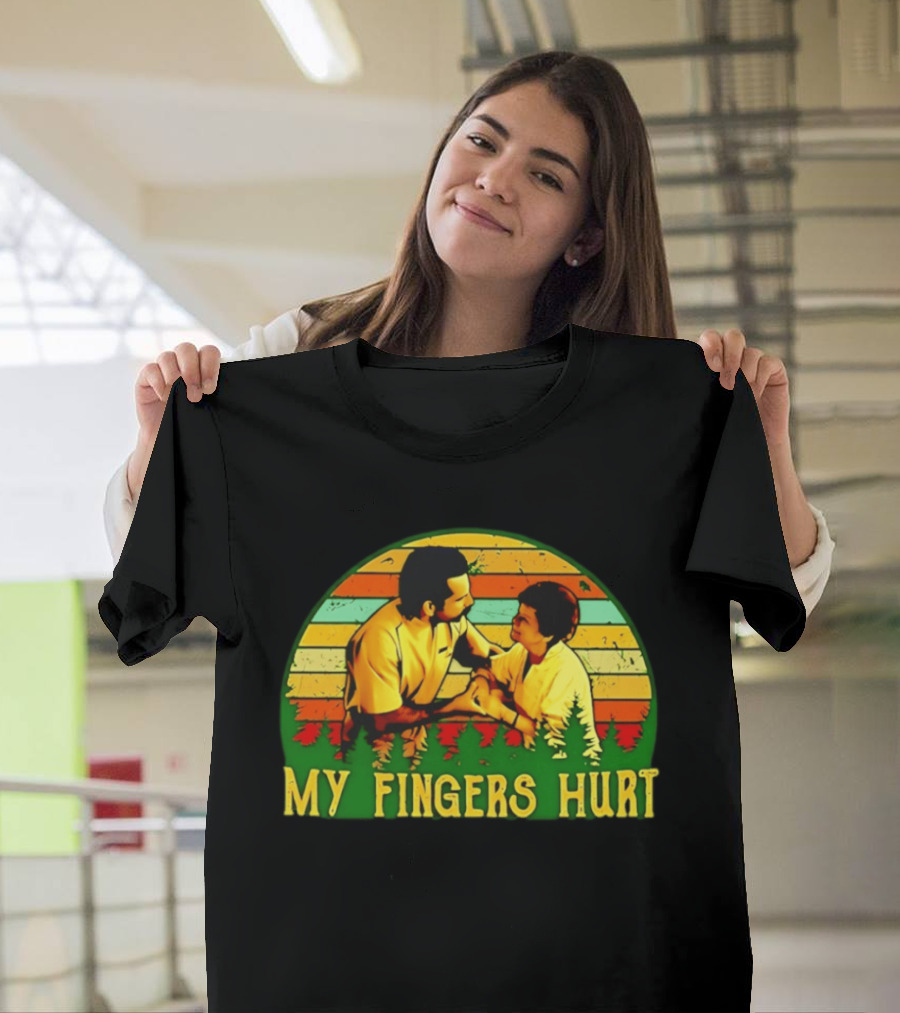 Happy Gilmore My Fingers Hurt Scene Vintage Style Adam Sandler T-Shirt