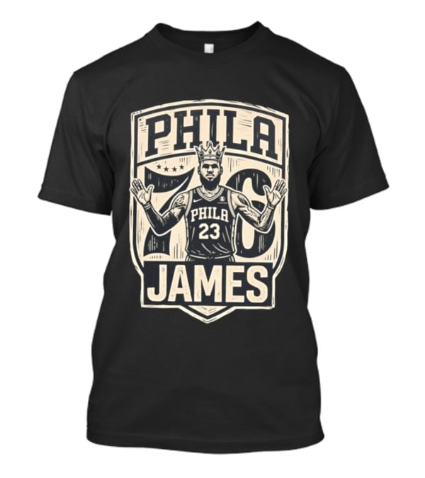 Phila 76 James 23 Lebron Basketball Crown T-Shirt