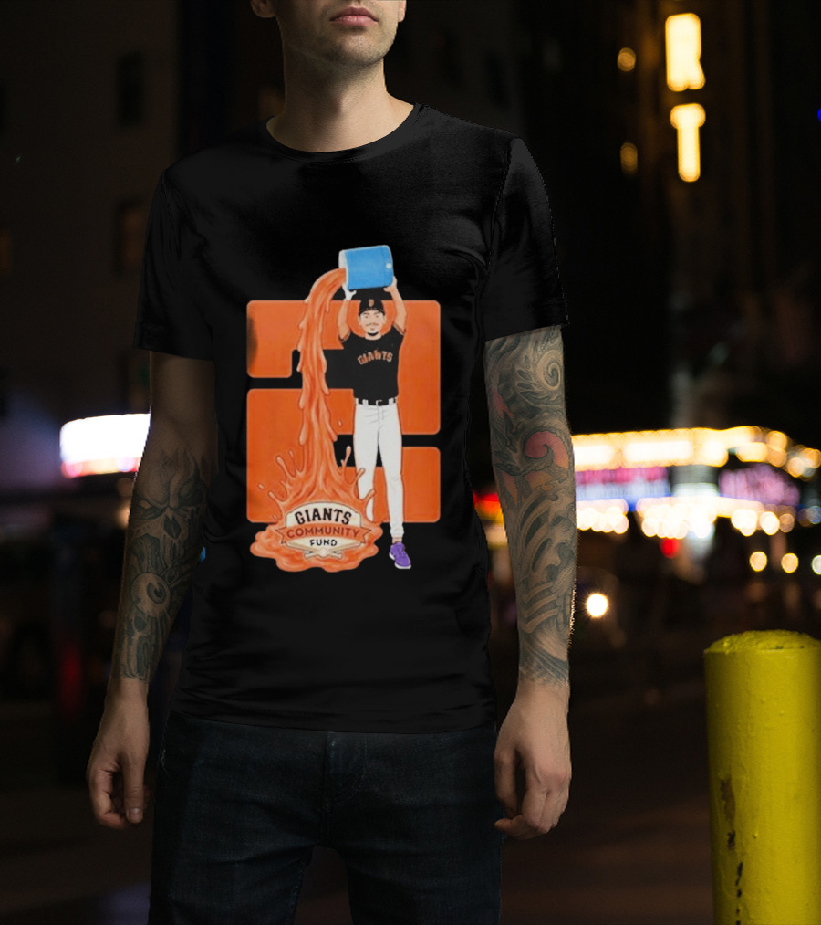 San Francisco Giants Community Fund Player Orange Bucket Splash T-Shirt