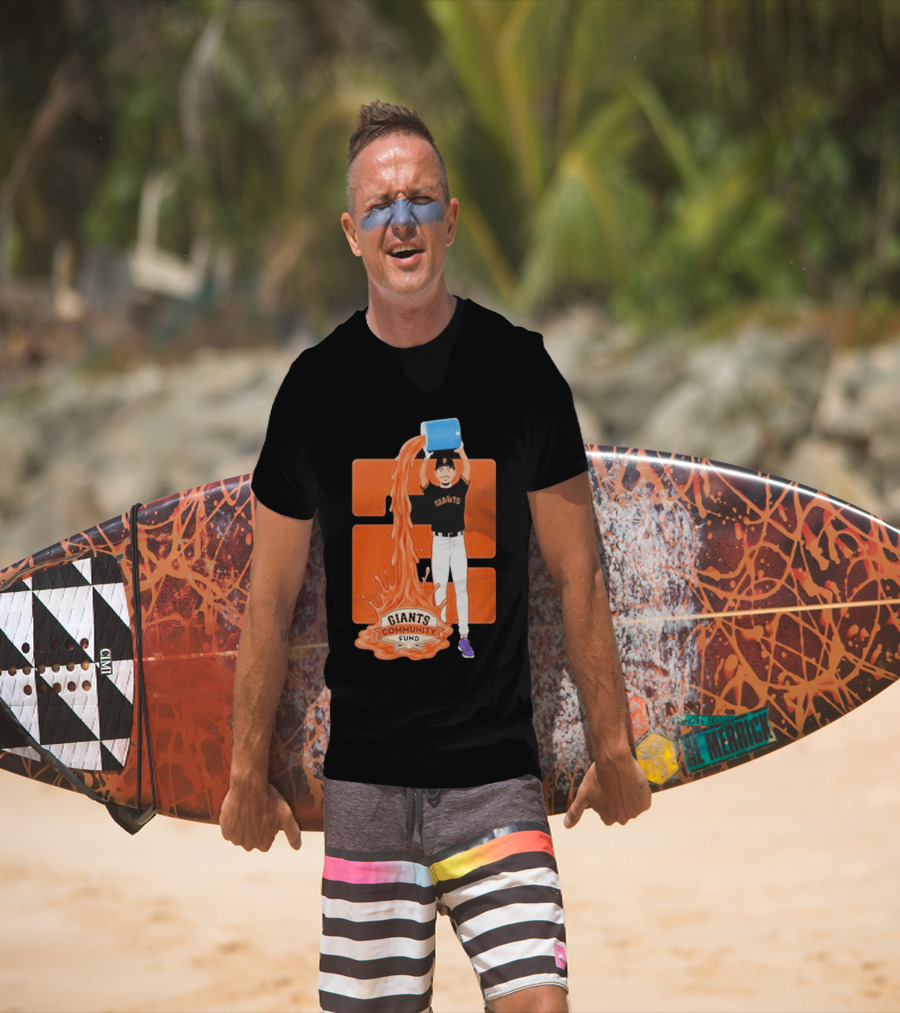 San Francisco Giants Community Fund Player Orange Bucket Splash T-Shirt