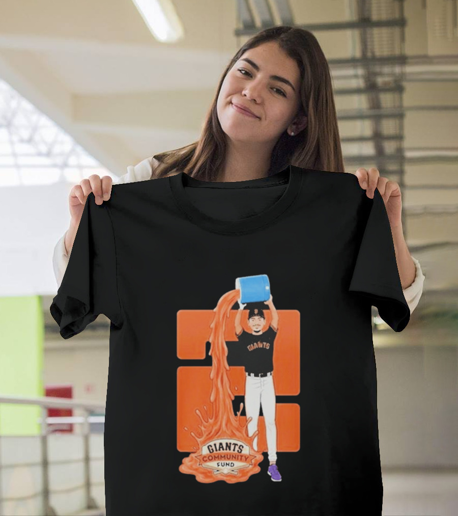 San Francisco Giants Community Fund Player Orange Bucket Splash T-Shirt