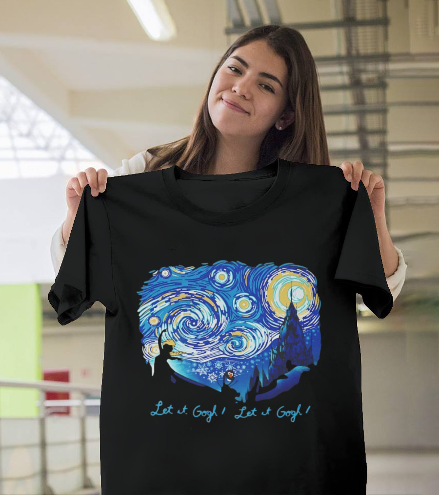 Van Gogh's Starry Night Let It Gogh Frozen T-Shirt