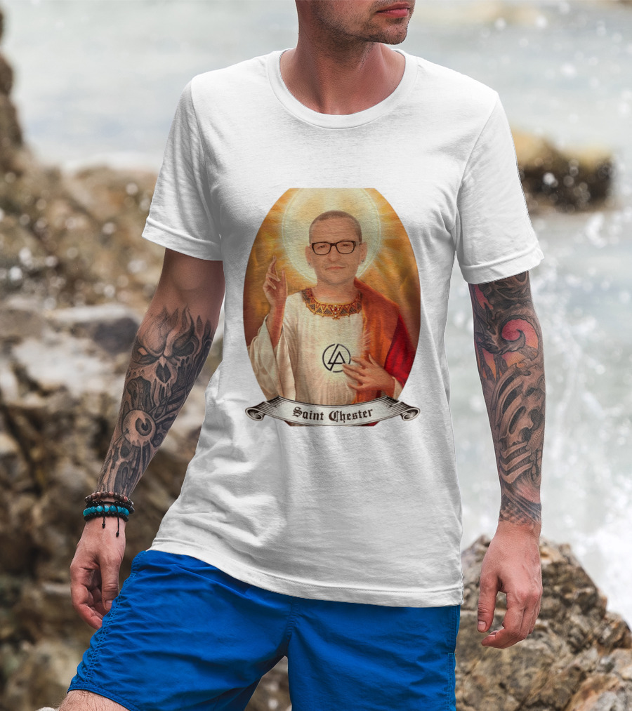 Chester Bennington Saint Chester Linkin Park Memorial T-Shirt