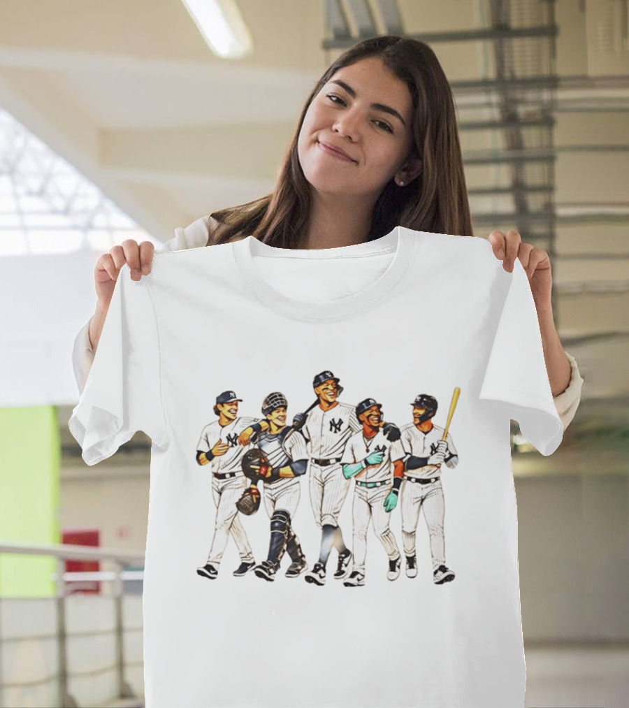 New York Yankees Cole Rice Judge Chisholm Bellinger Players Team Spirit T-Shirt