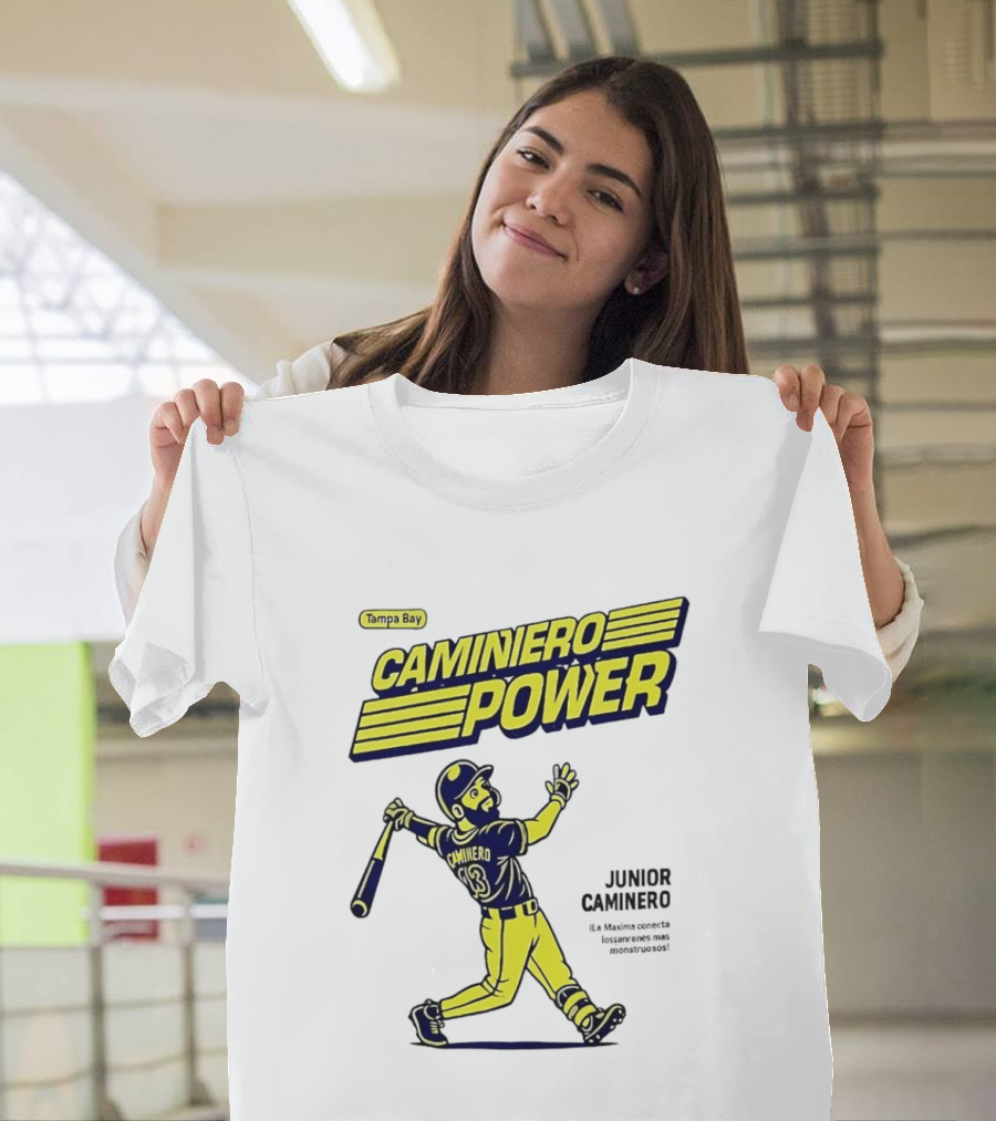 Junior Caminero Tampa Bay Caminero Power Baseball 13 T-Shirt