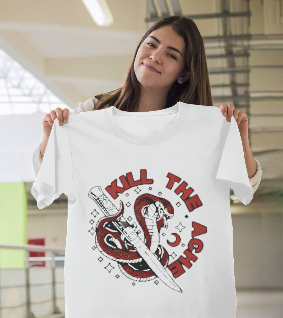 Kill The Ache Snake Knife Crescent Moon Stars T-Shirt