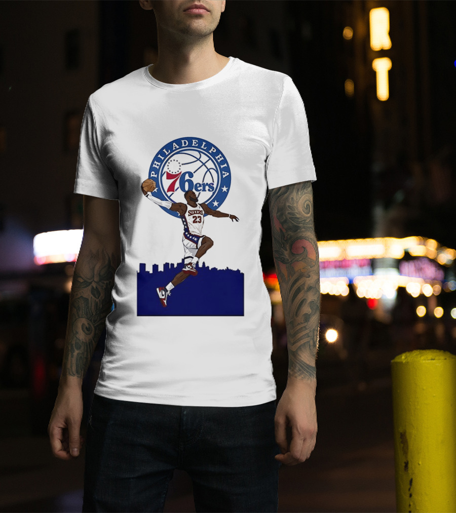 Philadelphia 76ers LeBron James Fly Guy Basketball 6ers T-Shirt