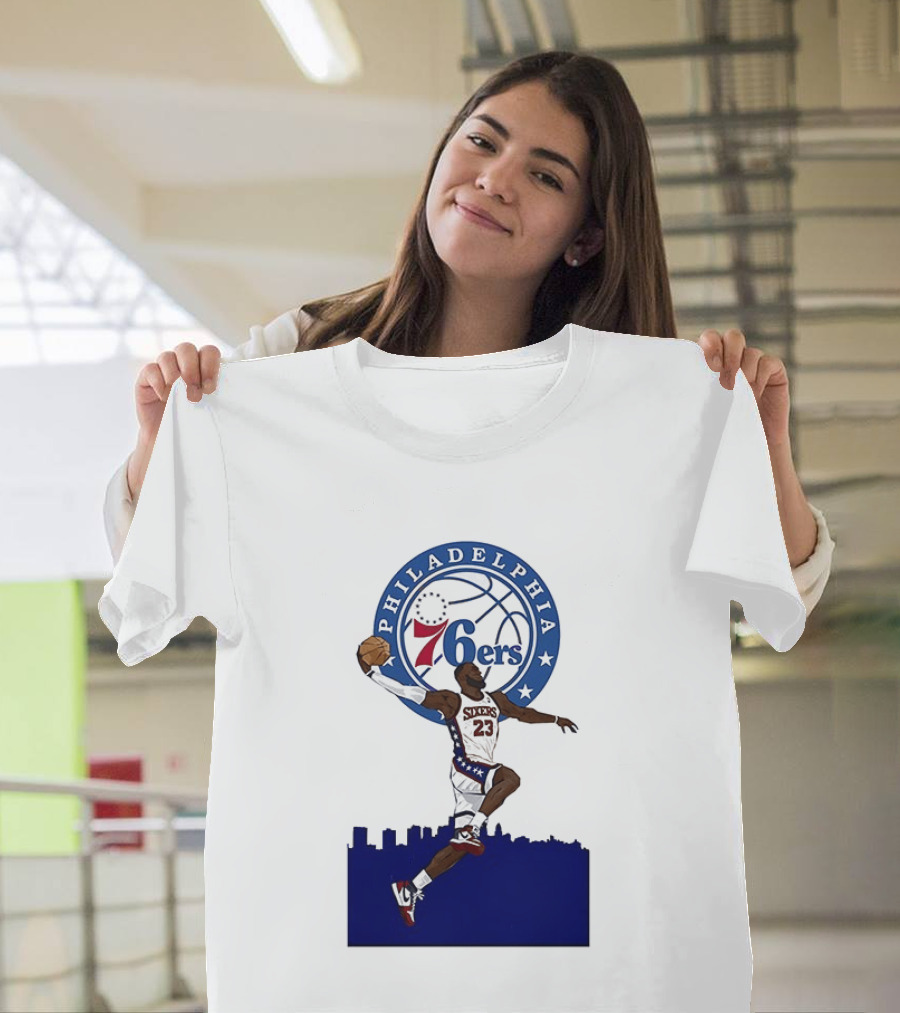 Philadelphia 76ers LeBron James Fly Guy Basketball 6ers T-Shirt