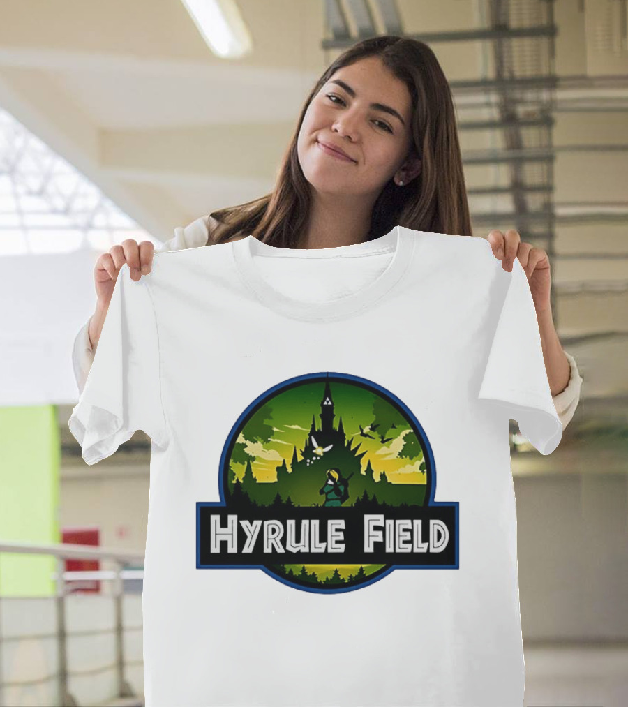 Hyrule Field Link Legend Of Zelda Jurassic Park Fusion T-Shirt