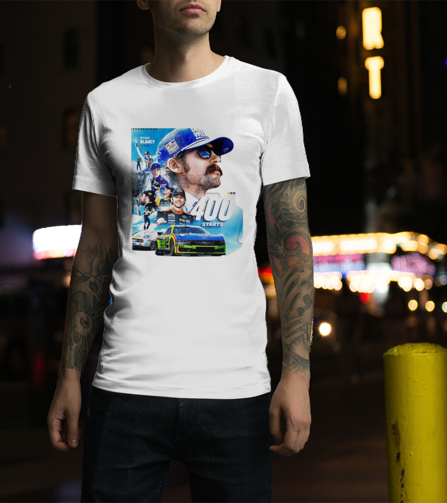 Ryan Blaney 400 Starts Team Penske NASCAR Racing Achievement 2026 T-Shirt