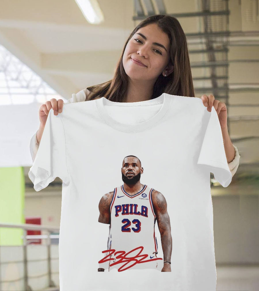 Philadelphia 23 LeBron James NBA Jersey Philly Arrival T-Shirt
