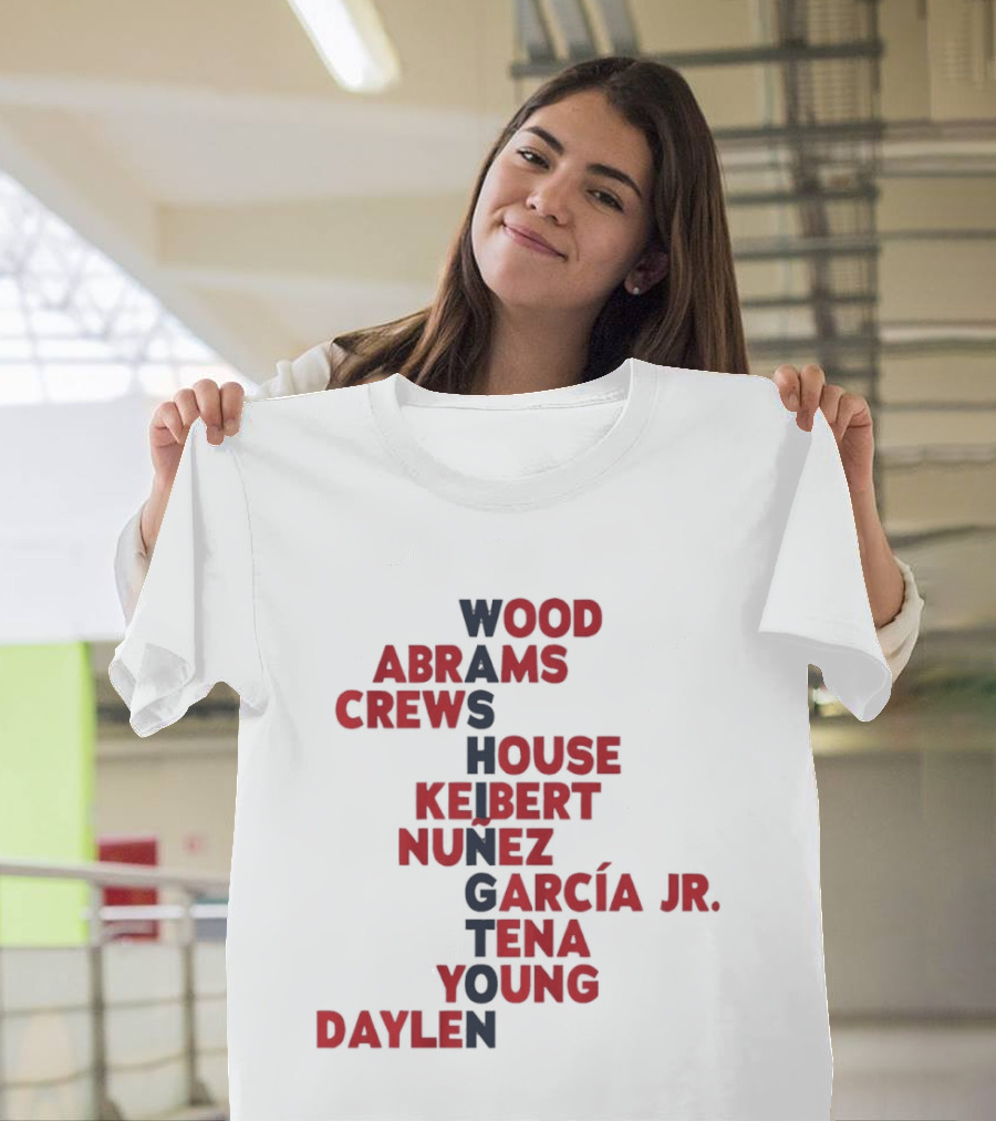 Washington Nationals Wood Abrams Crews House Keibert Núñez Garcia Jr Tena Young Daylen 2026 T-Shirt
