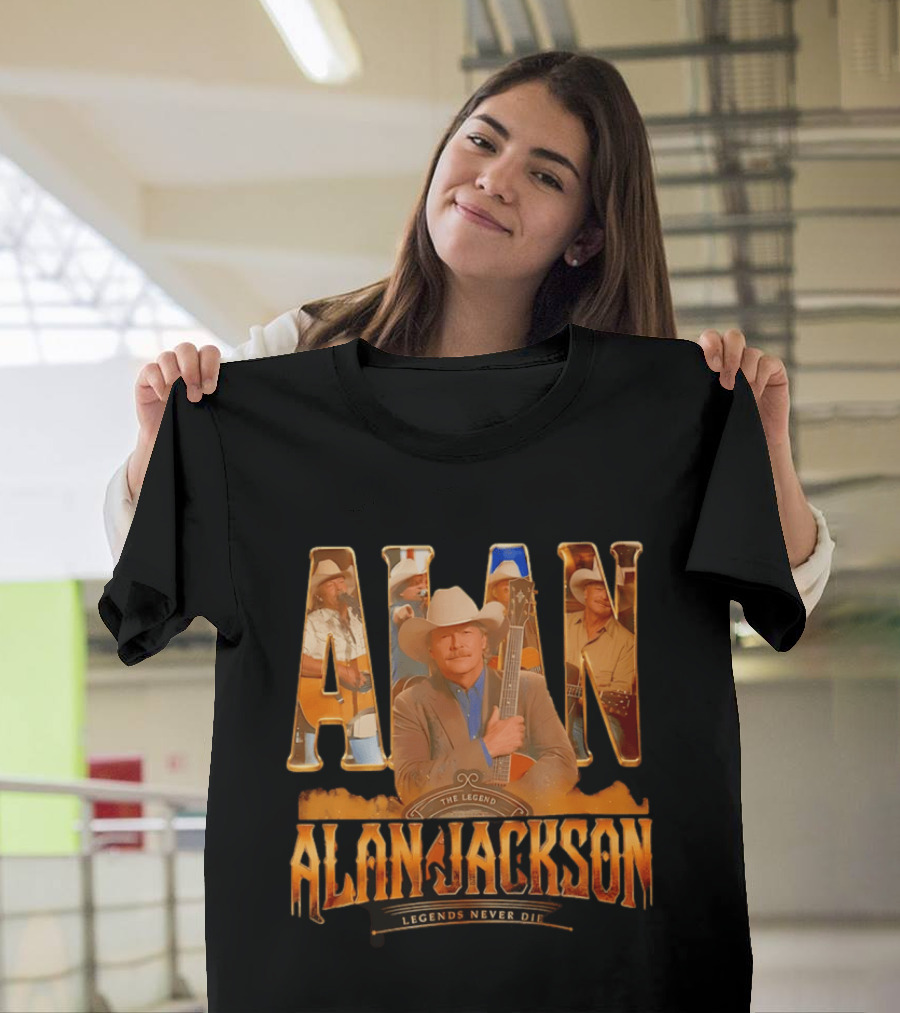 Alan Jackson The Legend Legends Never Die Country Music T-Shirt