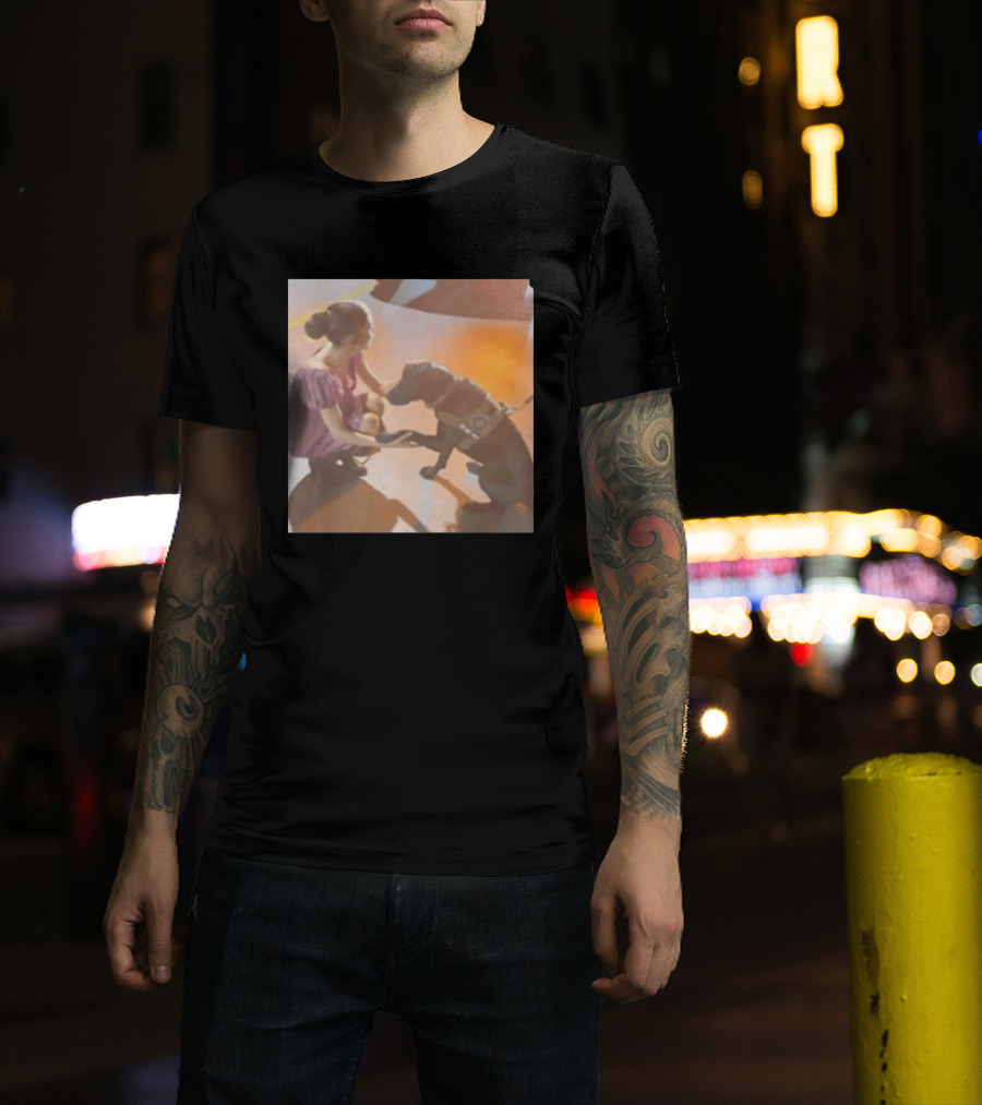 Ariana Grande Slipping Down With Dog T-Shirt