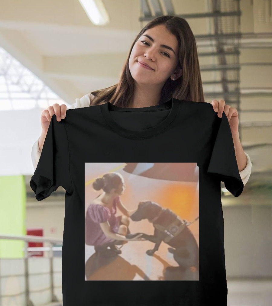 Ariana Grande Slipping Down With Dog T-Shirt