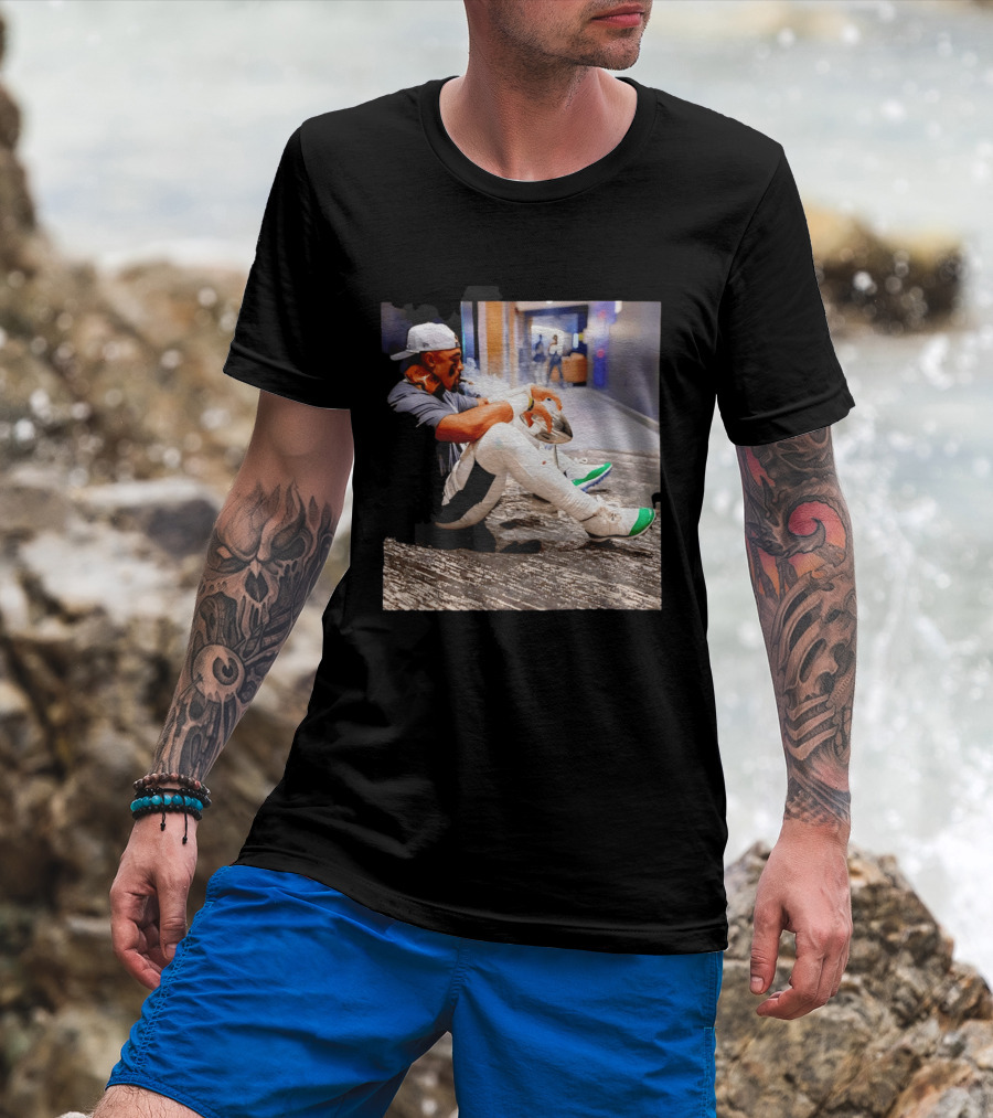 Jalen Hurts Philadelphia Eagles Smoking Trophy Cigar Celebratory Moment T-Shirt
