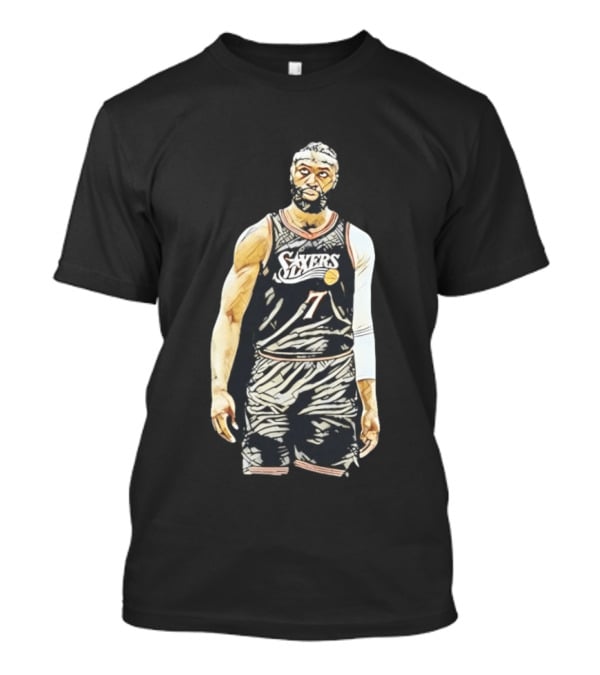 Jaylen Brown Sixers 7 Basketball Player Sketch T-Shirt
