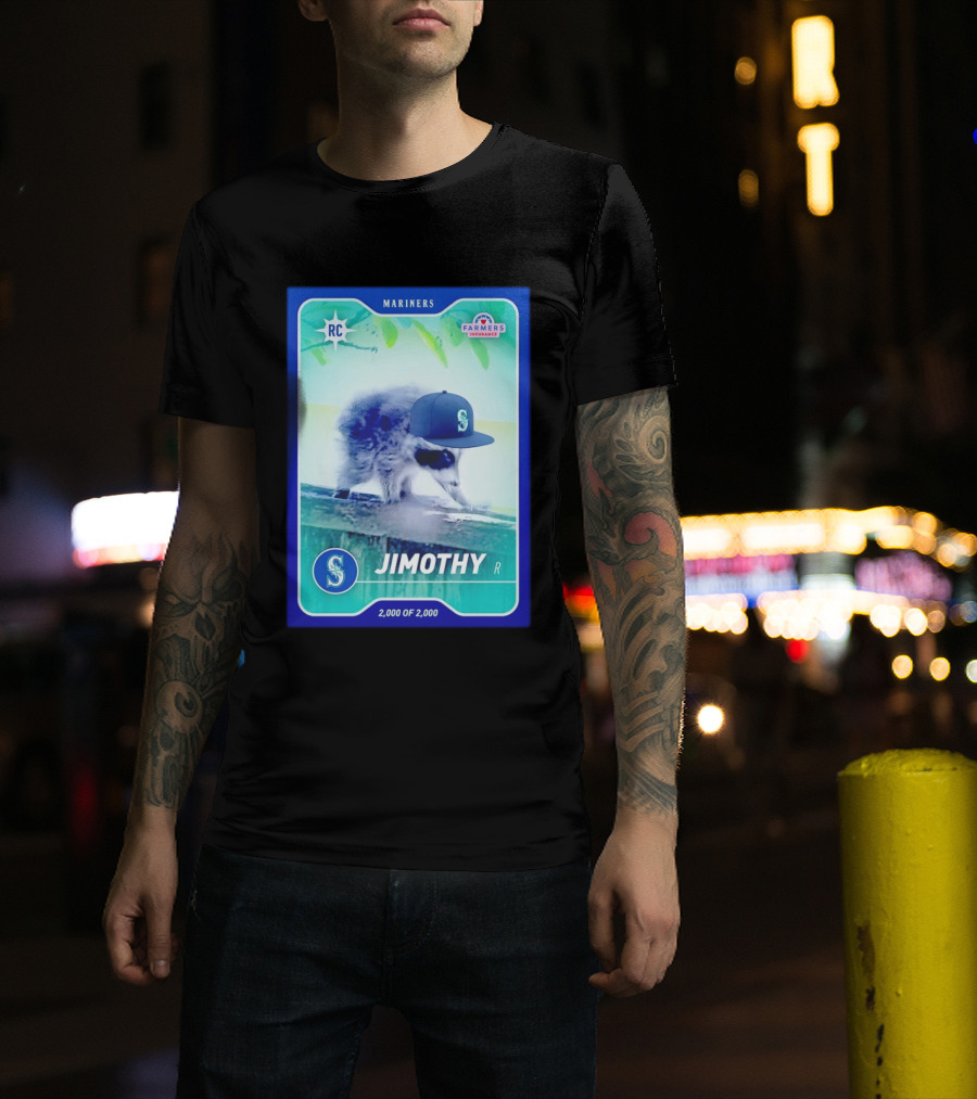 Seattle Mariners Jimothy Night Farmers Insurance Rookie Card 2000 Of 2000 T-Shirt