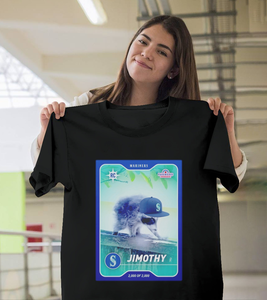 Seattle Mariners Jimothy Night Farmers Insurance Rookie Card 2000 Of 2000 T-Shirt
