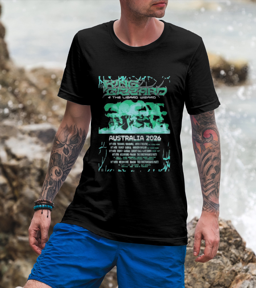 King Gizzard And The Lizard Wizard Australia 2026 Tour Chevalier Darwin Paddo Liberty Hall The Croxton Hotel T-Shirt