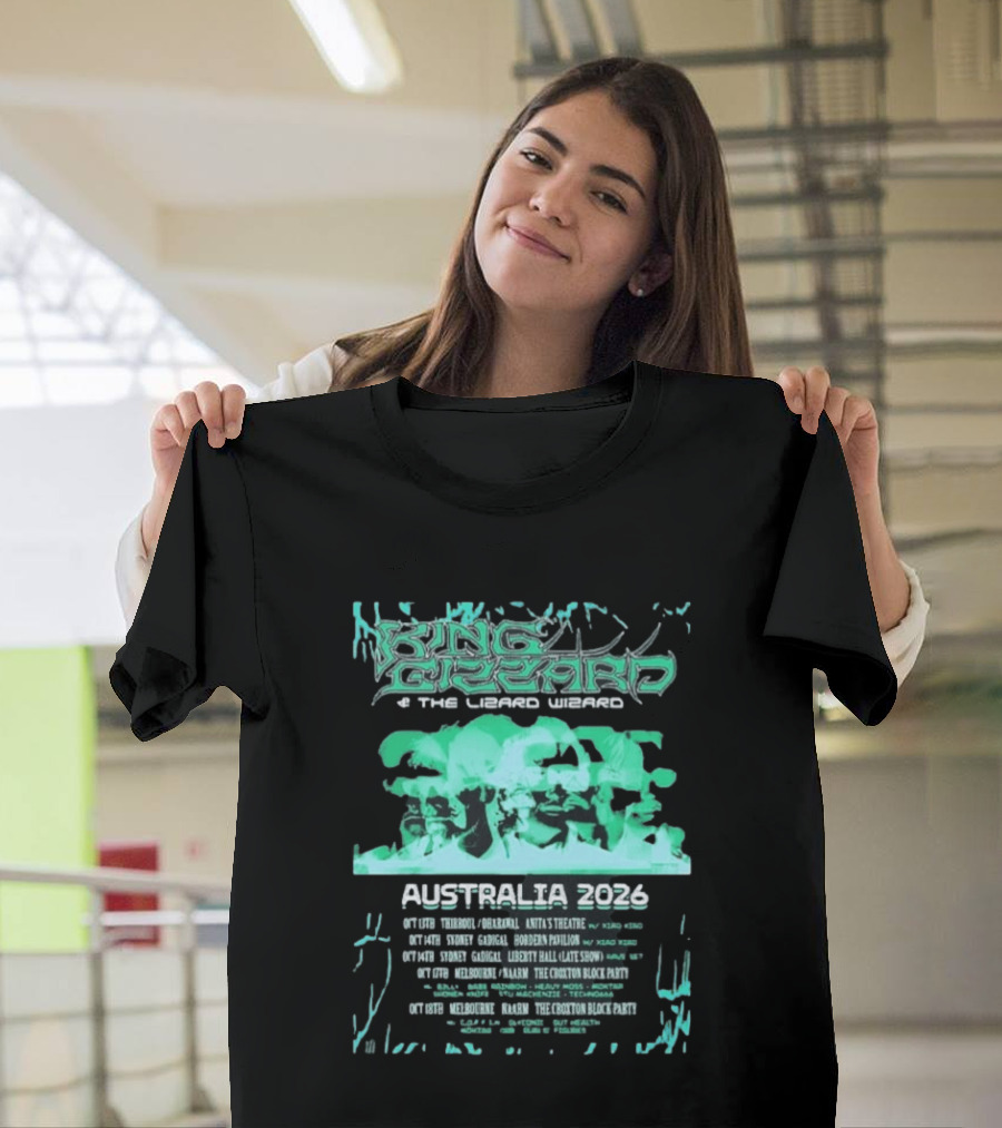 King Gizzard And The Lizard Wizard Australia 2026 Tour Chevalier Darwin Paddo Liberty Hall The Croxton Hotel T-Shirt