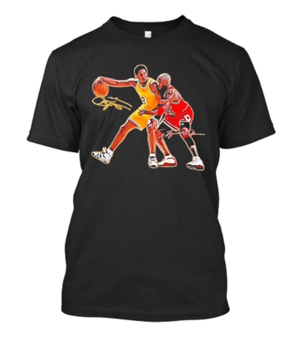 Kobe Bryant And Michael Jordan Iconic Basketball Showdown T-Shirt