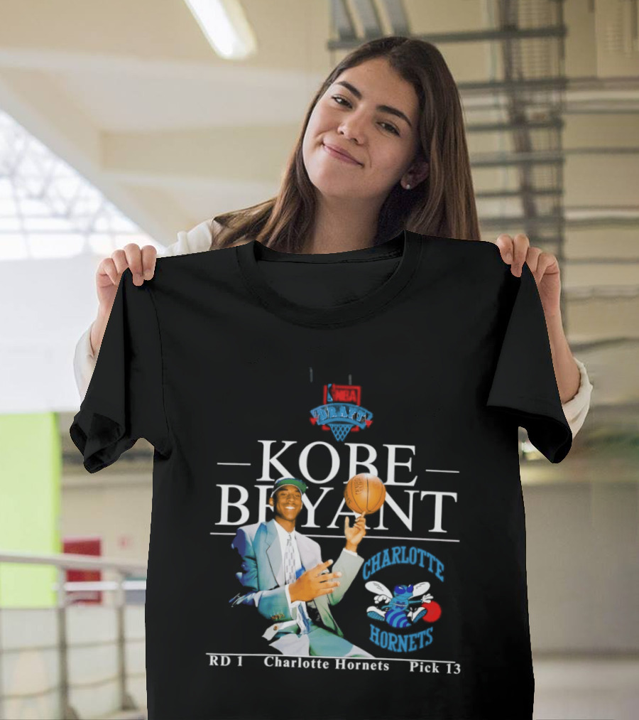 Kobe Bryant Charlotte Hornets RD 1 Pick 13 T-Shirt