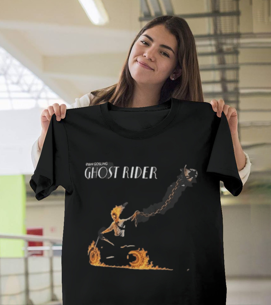 Ryan Gosling Ghost Rider Fiery Chain Journey T-Shirt