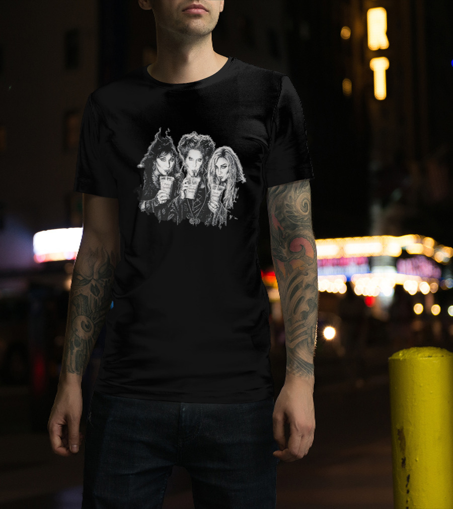 Hocus Pocus Sanderson Sisters Mary Winifred Sarah Iced Coffee Disney Halloween 2026 T-Shirt