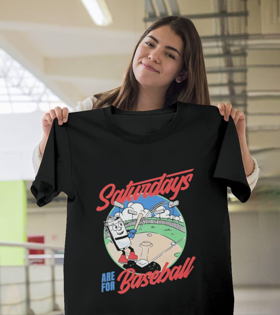 Saturdays Are For Baseball Beer Batter Classic Game Field Fun T-Shirt