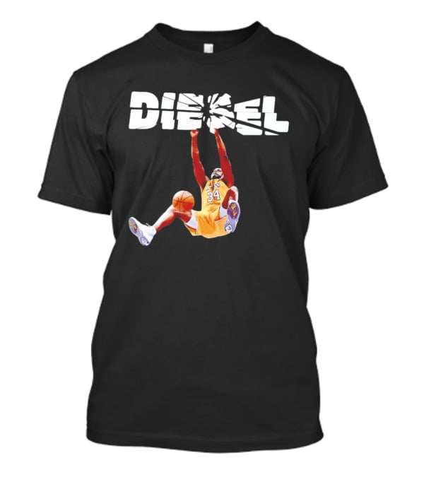 Shaquille O'Neal Diesel Broken Glass Lakers 34 Dunk T-Shirt