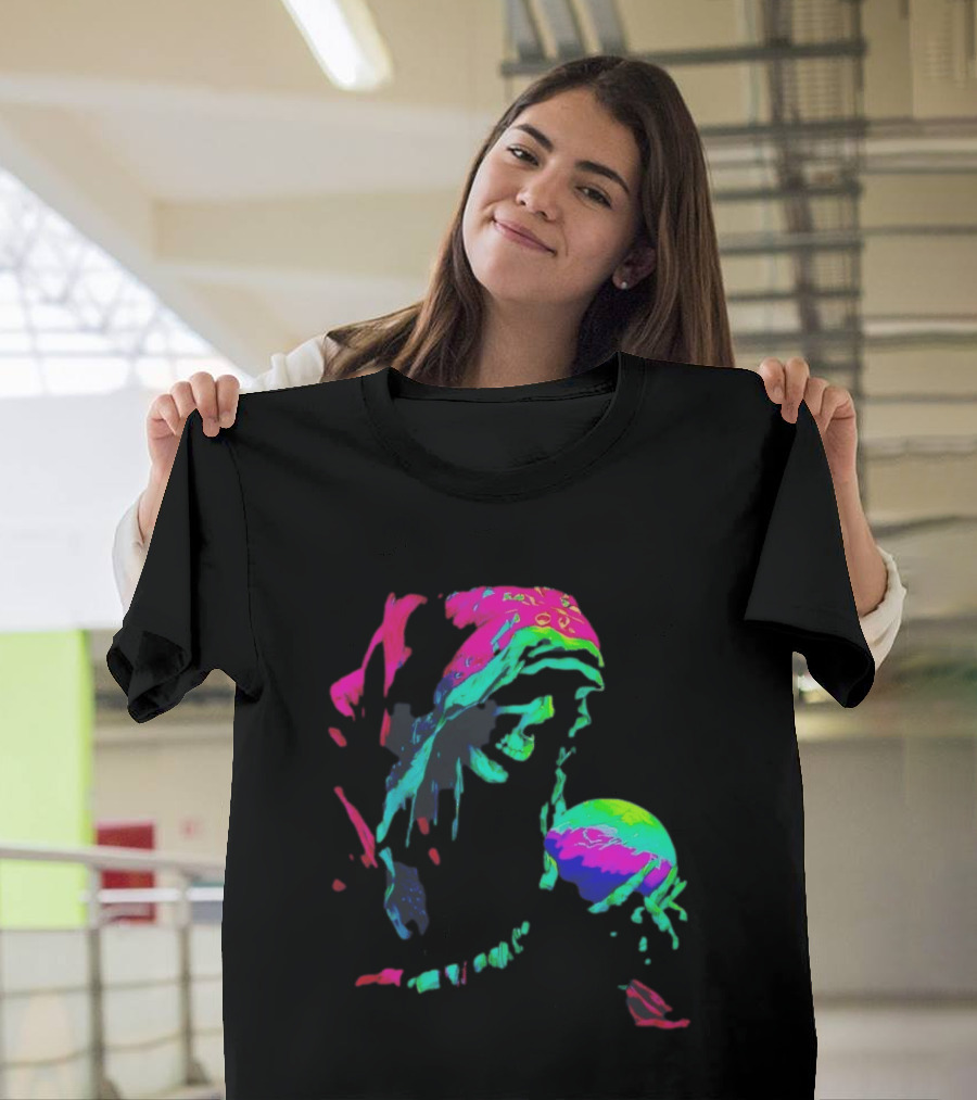 Skeleton The Prophet Psychedelic Vivid Colors Alışveriş Yap T-Shirt