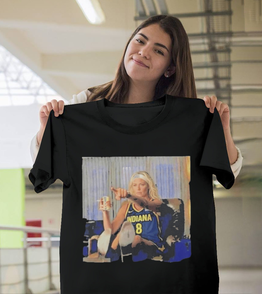 Sophie Cunningham Indiana Number 8 Rick Dalton Leonardo DiCaprio Pointing Scene T-Shirt
